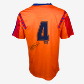 Maillot de football extérieur du FC Barcelone 1991-92 signé par Ronald Koeman